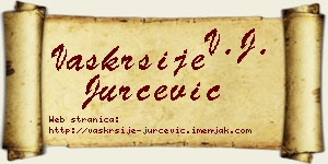 Vaskrsije Jurčević vizit kartica